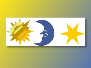 太阳、月亮、星星