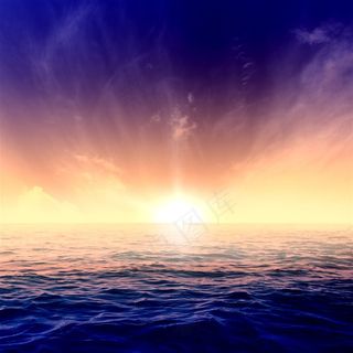 唯美的黄昏天空景色高清图片