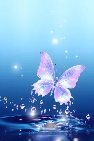 水滴蝴蝶创新渐变背景