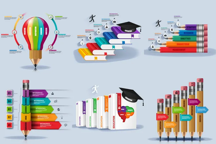 ppt素材3d数据图表模板可视化图形统计标签矢量图标模型ai源文件ai矢量模版下载