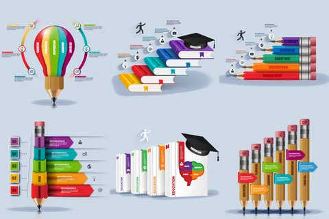 ppt素材3d数据图表模板可视化图形统计标签矢量图标模型ai源文件