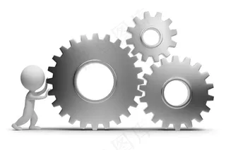 推动齿轮3d小人设计高清图片