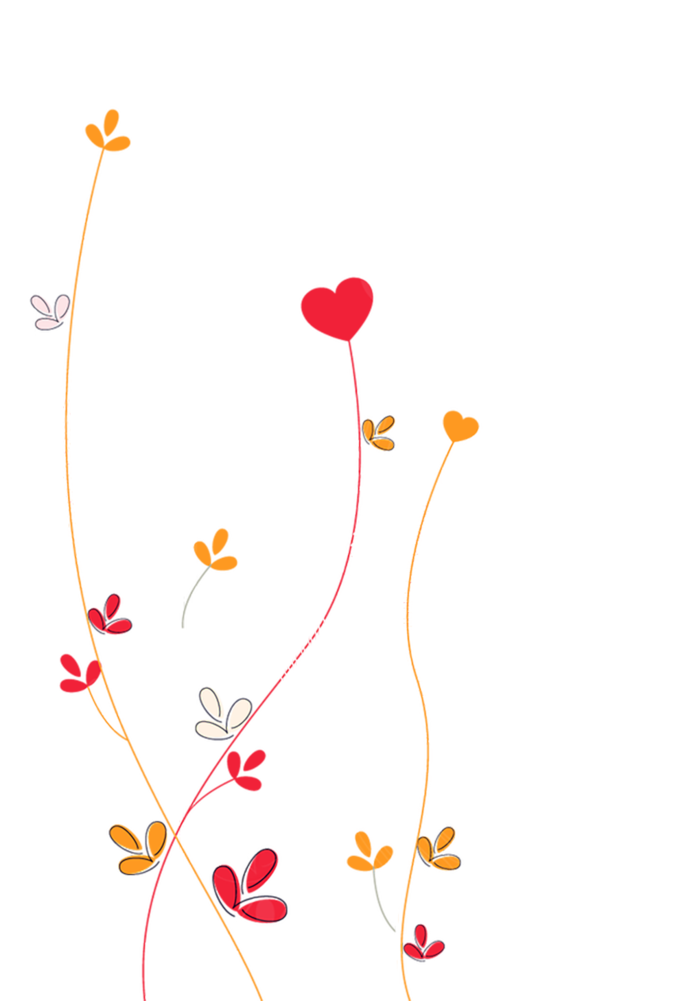 花朵爱心简笔2