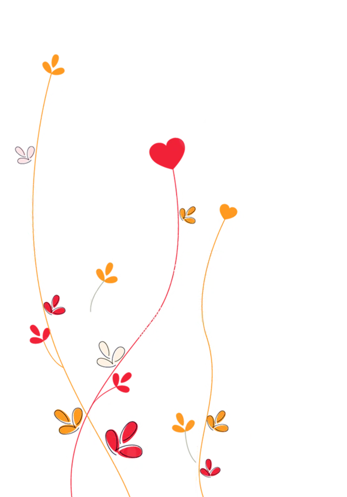 花朵爱心简笔2