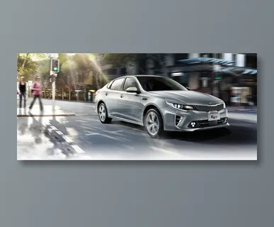 起亚K5城市飞驰汽车高清摄影图