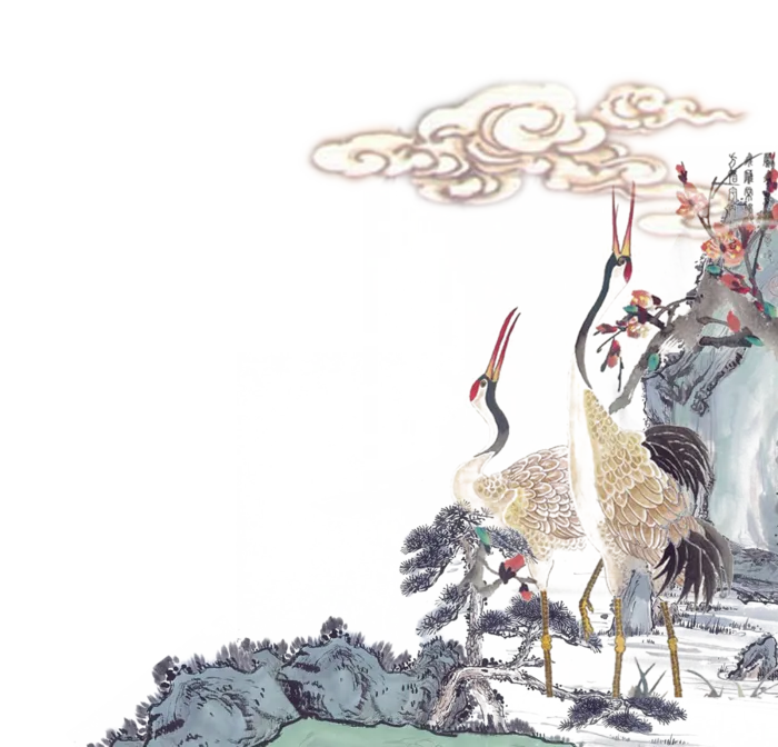 山水画素材中国风水墨画素材元素中国画