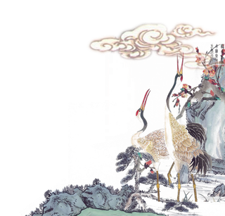 山水画素材中国风水墨画素材元素中国画