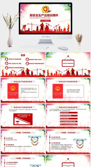 安全生产PPT模板预览图