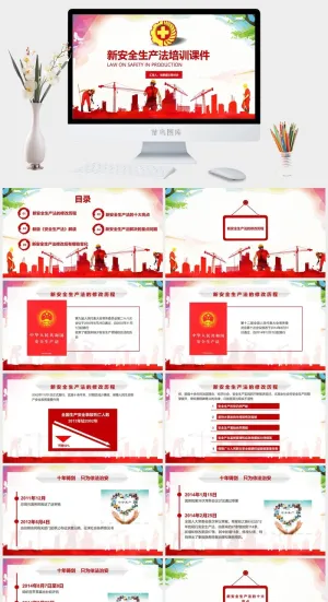 安全生产PPT模板预览图