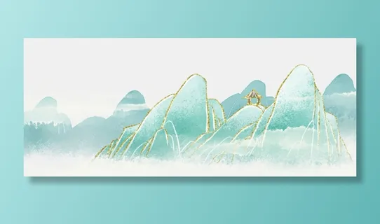 中国风山水祥云PNG免扣素材