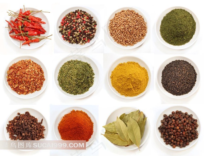 辣椒胡椒等烹饪配料摄影高清图片