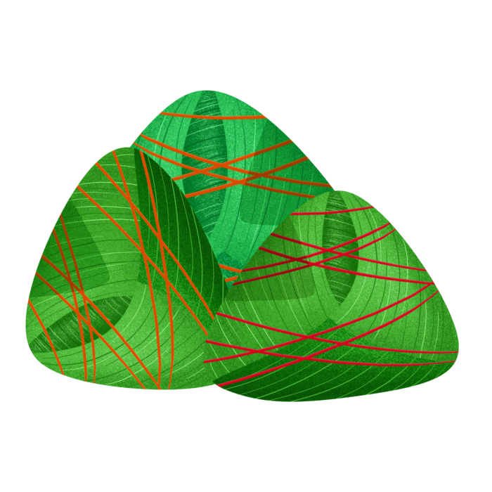 端午节红线粽子免扣元素psd模版下载