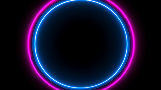 光圈彩色荧光色科技黑暗背景