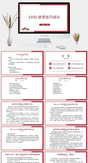 excel培训PPT模板预览图
