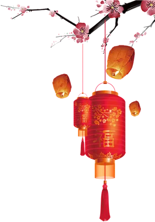 中国新年灯笼兔年免抠