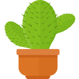 扁平化盆栽图标