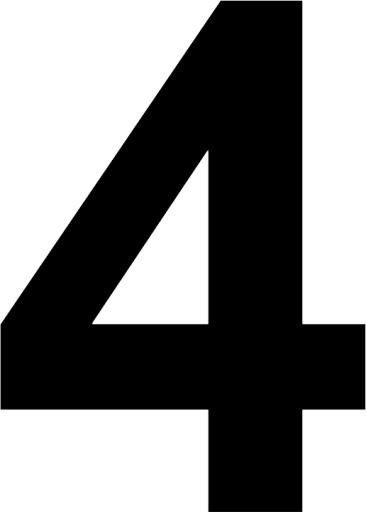 数字 4 PNG免抠(516x720)