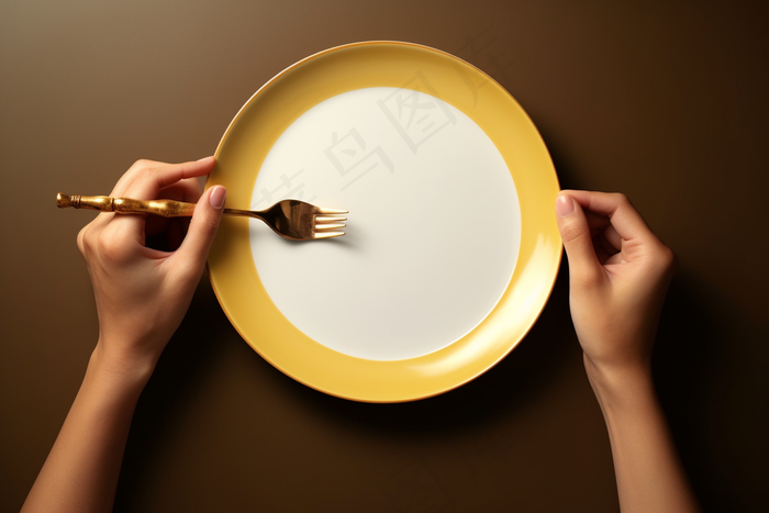 光盘行动不浪费粮食摄影图