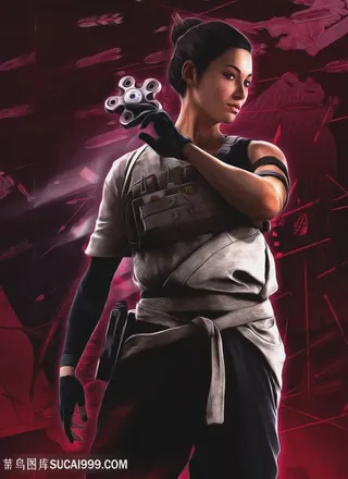 武装女战士插画图片