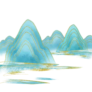 中国风山水祥云PNG免扣素材