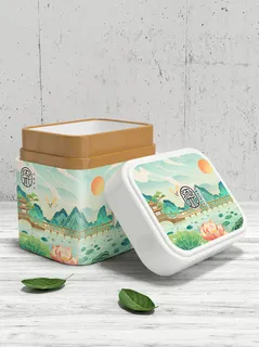 国风高档茶叶包装盒袋罐瓶LOGO标贴展示VI智能贴图样机PSD素材 国风高档茶叶包装盒袋罐瓶LOGO标贴展示VI智能贴图样机PSD素材