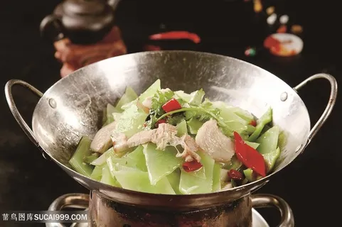 中华美食干锅莴笋摄影图 中华美食干锅莴笋摄影图