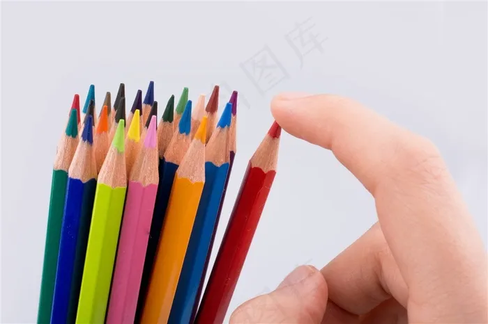 漂亮的彩色铅笔素材图