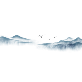 清明元素古风中式清明节山水画中国风