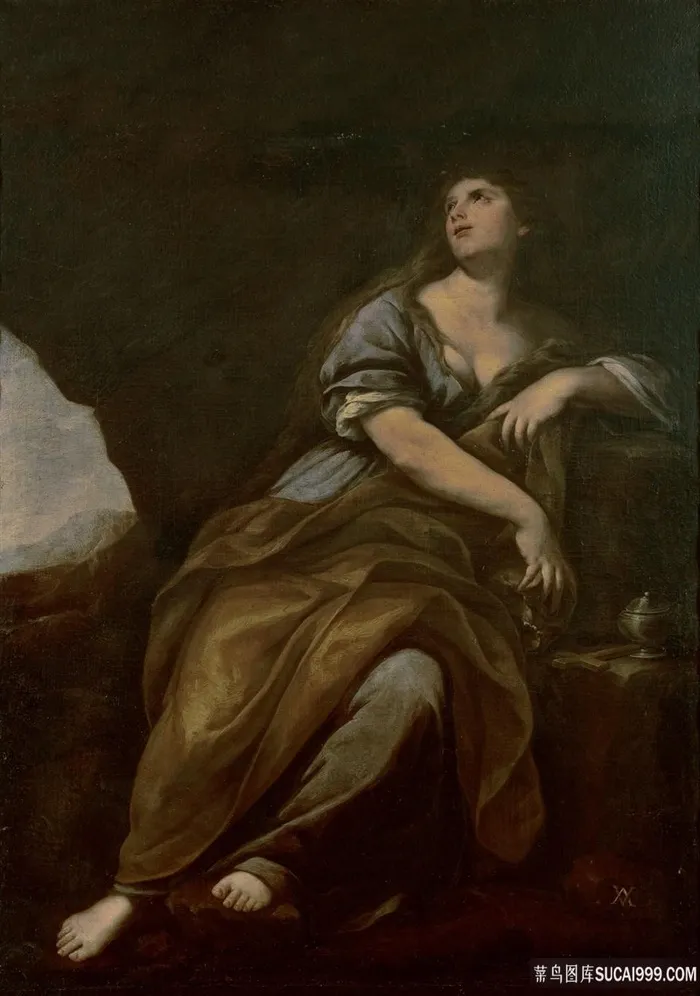 思考的女性装饰画