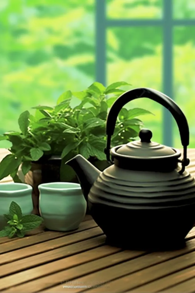茶壶植物自然意境背景(800x1200)
