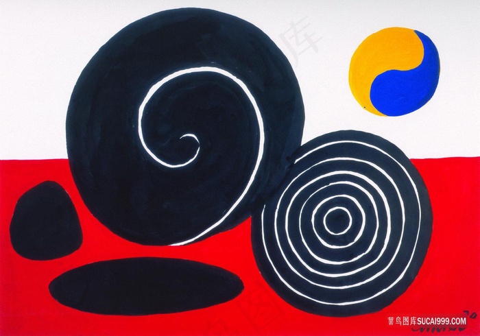 时尚圆艺术插画