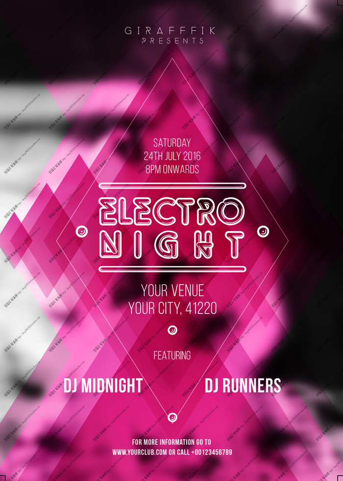 科技感多边形海报模板