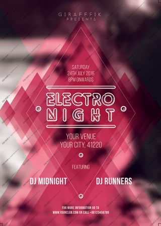 科技感多边形海报模板