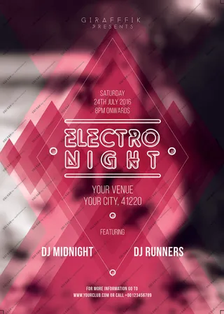 科技感多边形海报模板