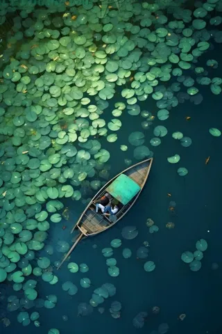 荷叶俯视大气简约背景图