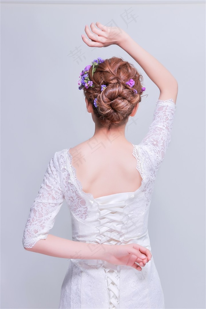 清新美女性感后背图