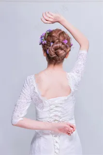 清新美女性感后背图