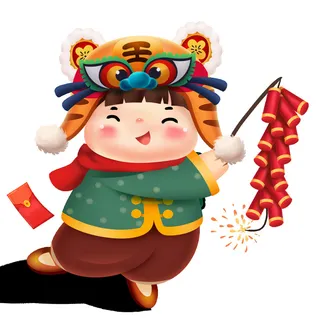 PNG免扣2022虎年新年春节元旦卡通老虎形象图片插画PSD设计素材