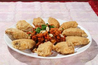 43干椒蒜香翅32元