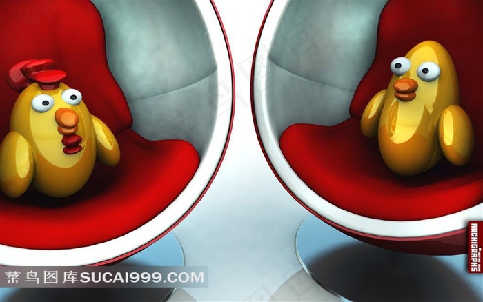 3D动物插画壁纸