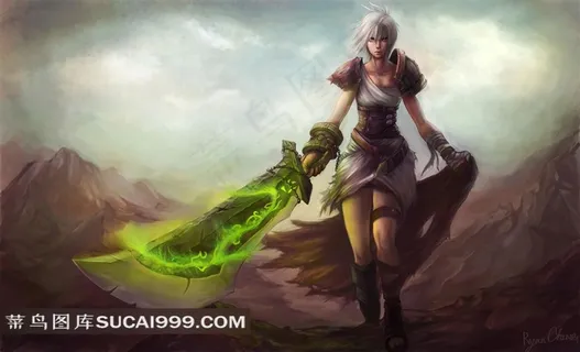 LOL 英雄联盟 游戏人物 放逐之刃-瑞文 手绘图 高清壁纸 LOL 英雄联盟 游戏人物 放逐之刃-瑞文 手绘图 高清壁纸