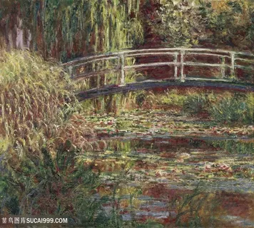 印象派莫奈小桥流水风景油画图片 印象派莫奈小桥流水风景油画图片
