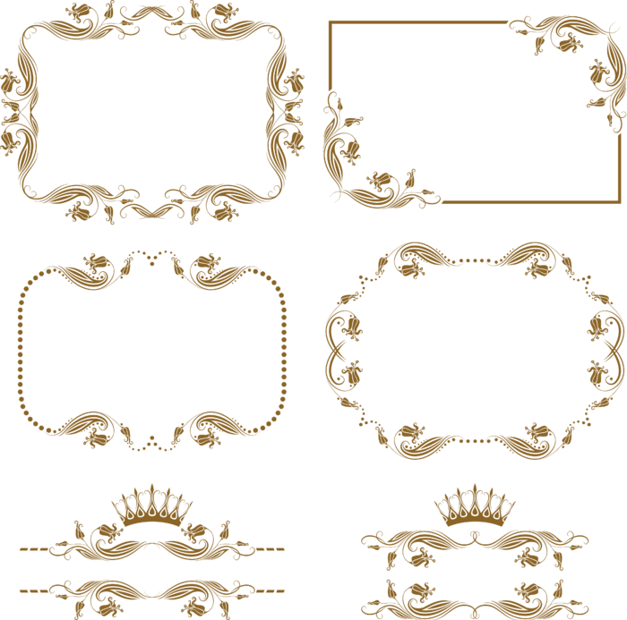 欧式花纹边框古典底纹花边欧美分割线装饰