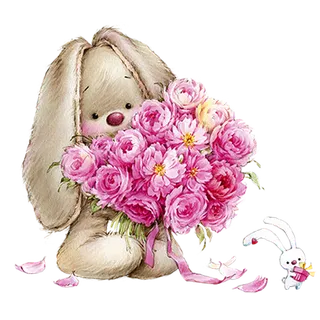兔年捧花小兔子