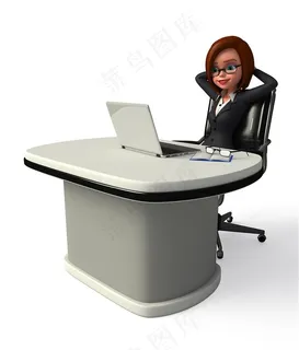 立体商务美女高清图片