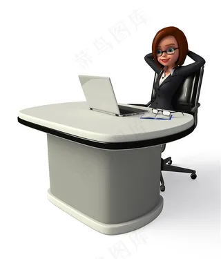 立体商务美女高清图片