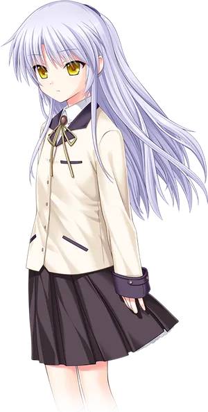 百褶裙校服女孩素材人物