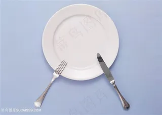 西餐厅餐具刀叉勺子高清图