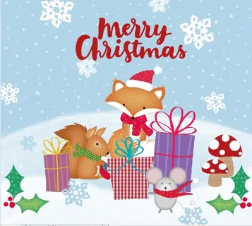 圣诞节雪花风景装饰背景墙