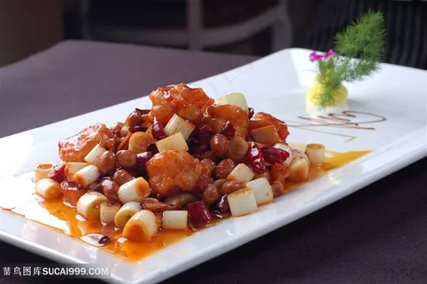 宫保虾球中华美食摄影图 宫保虾球中华美食摄影图